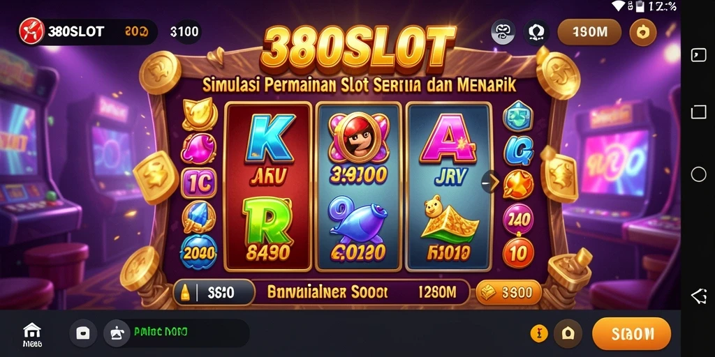 Tampilan gameplay menarik dari 380SLOT dengan desain mesin slot.