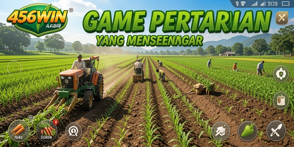 Tampilan menarik gameplay 456WIN dengan aktivitas pertanian.