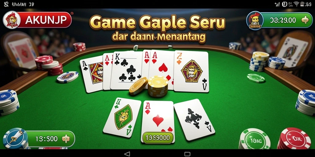 Tampilan memukau gameplay Gaple di AKUNJP.