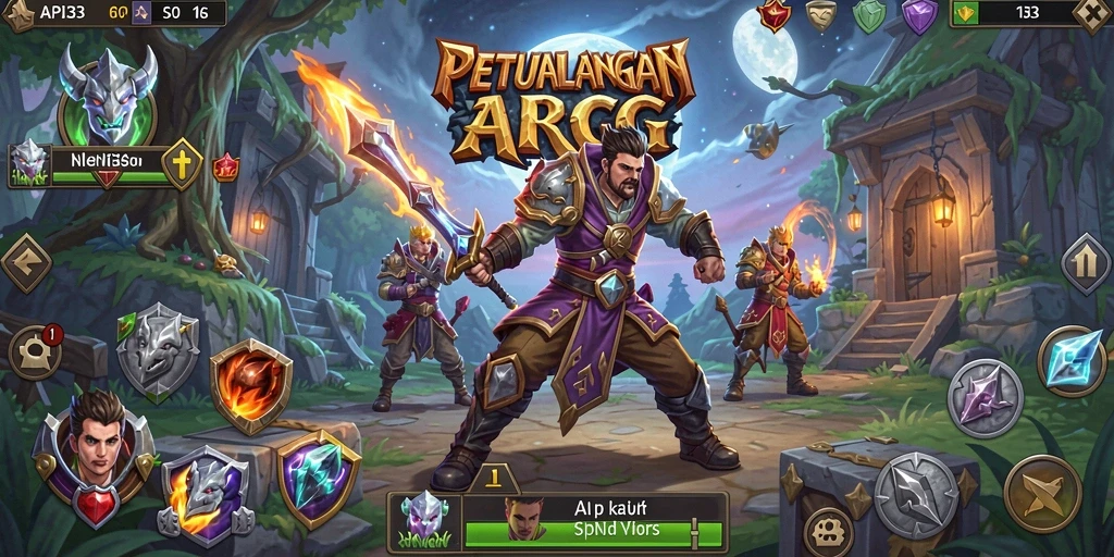 Screenshot utama menampilkan aksi seru gameplay ARPG API33.