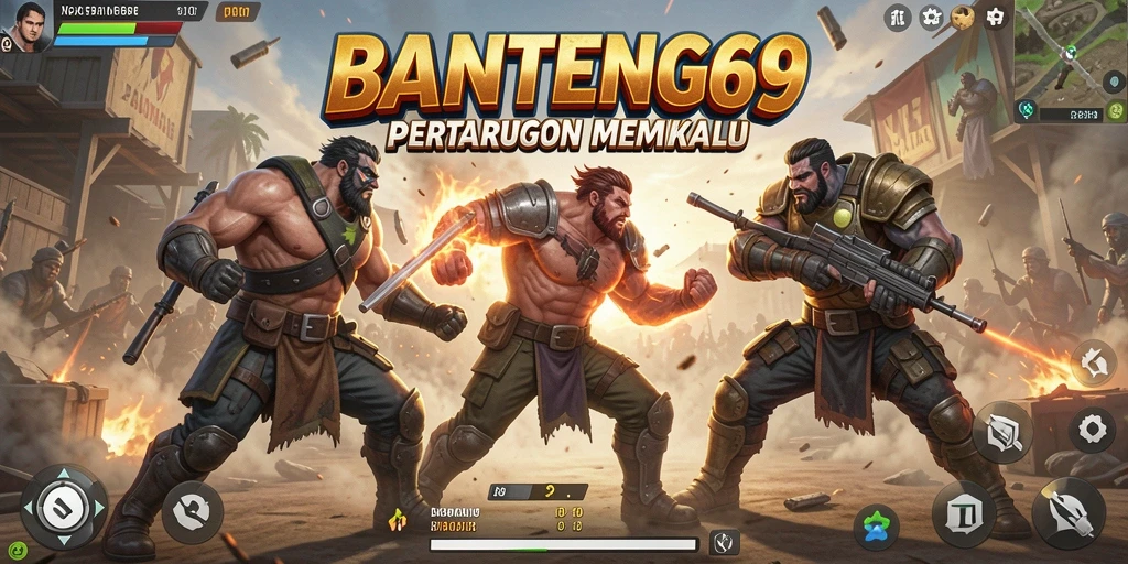 Screenshot BANTENG69 menampilkan aksi pertempuran yang menegangkan di arena.