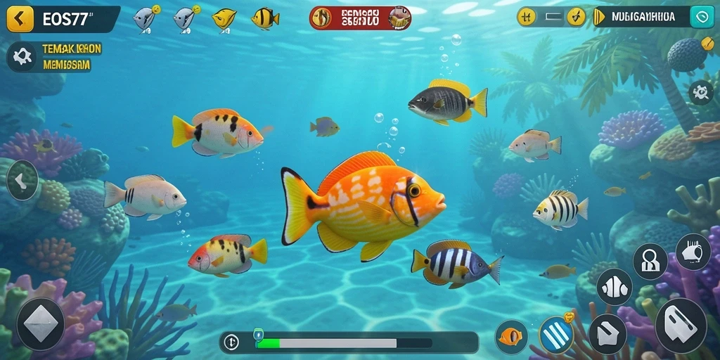 Screenshot gameplay Tembak Ikan yang menegangkan dari EOS77.