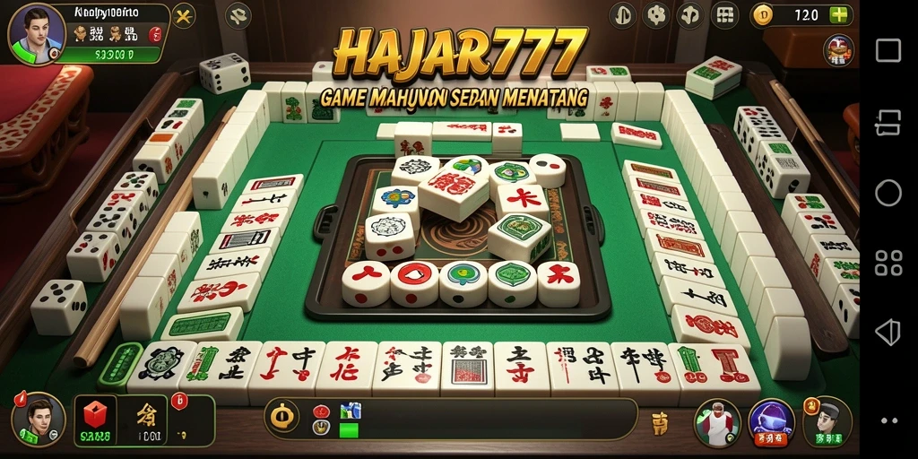 Tampilan gameplay seru dalam permainan Mahjong HAJAR777.