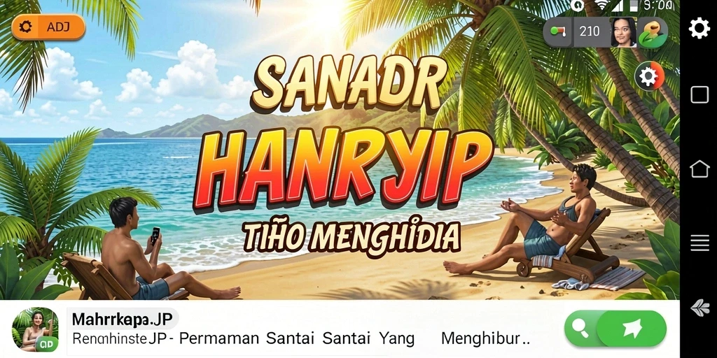 Tampilan gameplay utama HARAPJP yang seru dan menghibur.