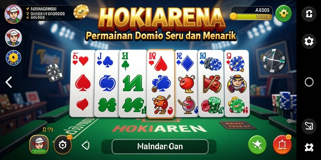 Tangkapan layar HOKIARENA menunjukkan aksi seru dalam permainan Domino.