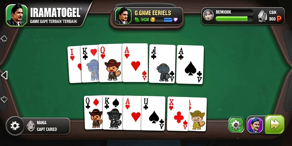 Screenshot game IRAMATOGEL menampilkan suasana seru bermain Gaple.