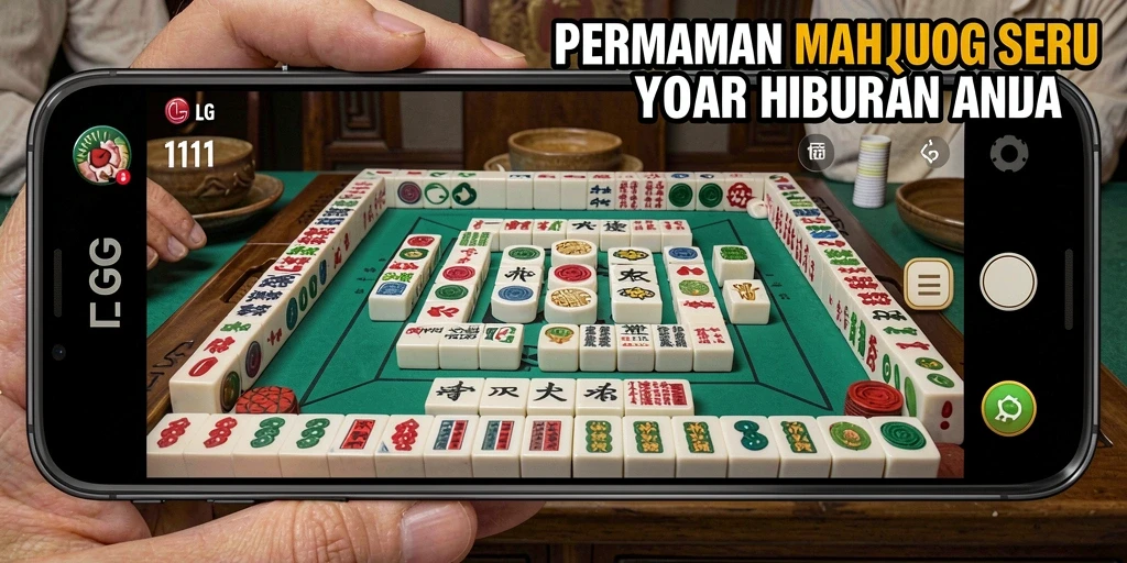 Screenshot gameplay LG111 menampilkan keseruan permainan Mahjong.