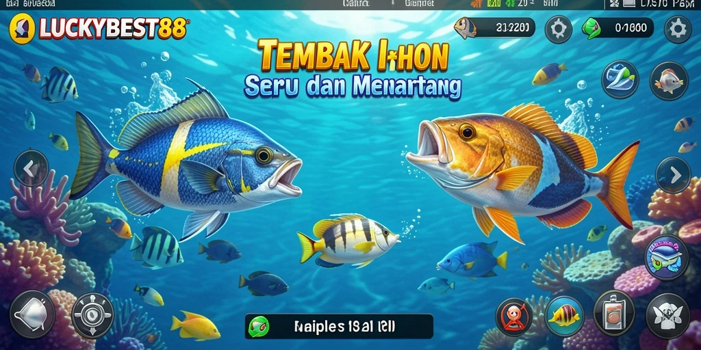Tampilan gameplay seru dalam LUCKYBEST88 dengan buruan ikan yang menantang.