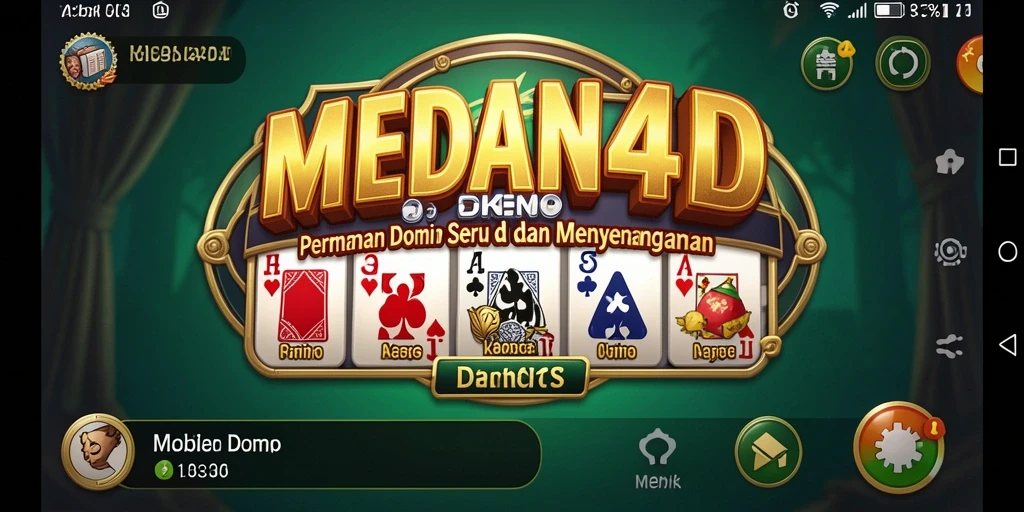 Tampilan gameplay mendebarkan dari permainan Domino MEDAN4D.