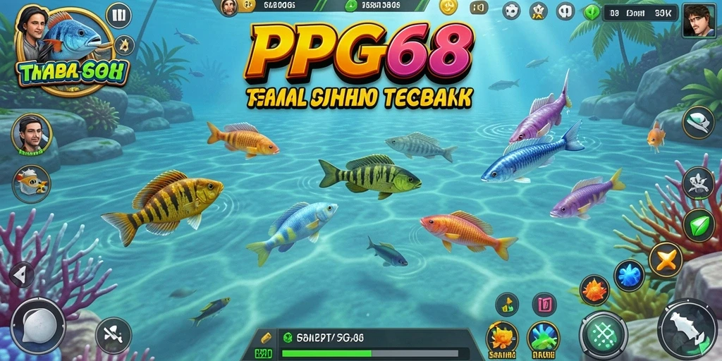 Gameplay seru dalam PGG68 menembak ikan yang berwarna-warni.