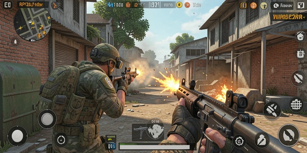 Tampilan seru dari gameplay <strong>RP62RP</strong> menunjukkan aksi tembak-menembak yang menegangkan.