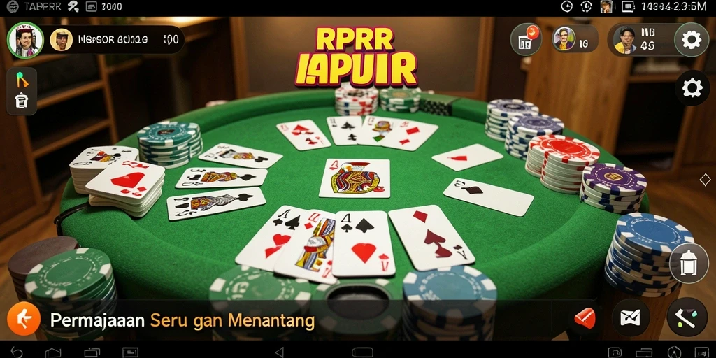 Screenshot gameplay RPRR menunjukkan keseruan bermain Gaple.