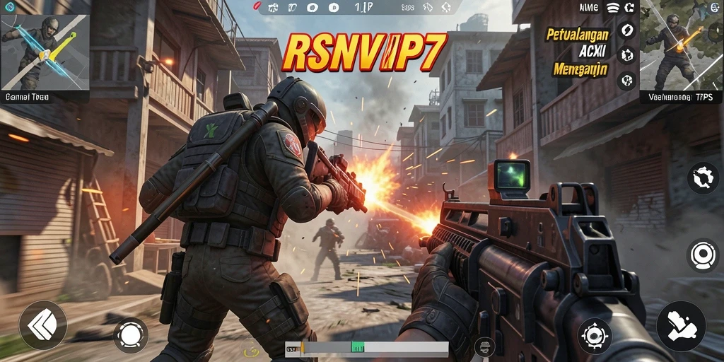 Tangkapan layar gameplay RSNVIP7 menampilkan aksi seru di bidang pertempuran.
