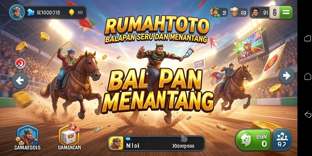 Tampilan gameplay seru dan menegangkan dalam RUMAHTOTO.
