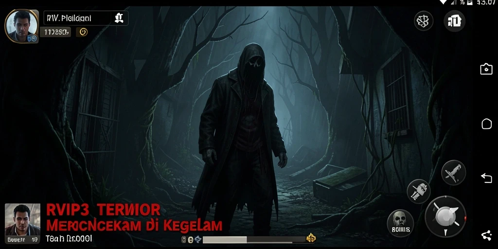 Tangkapan layar dari gameplay RVIP3 yang menampilkan momen menyeramkan.