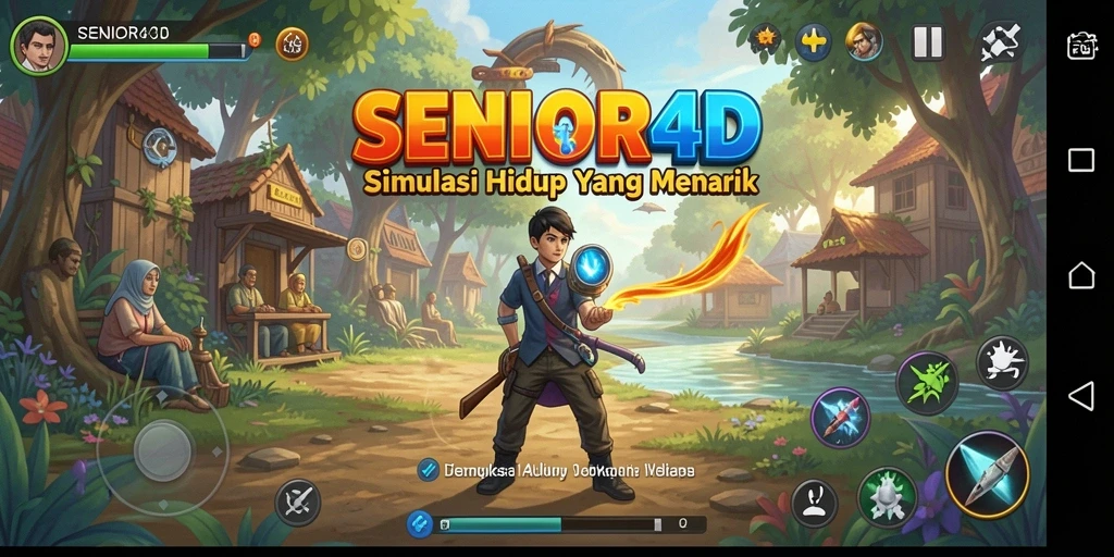 Tampilan gameplay yang mendebarkan dan realistis di SENIOR4D.