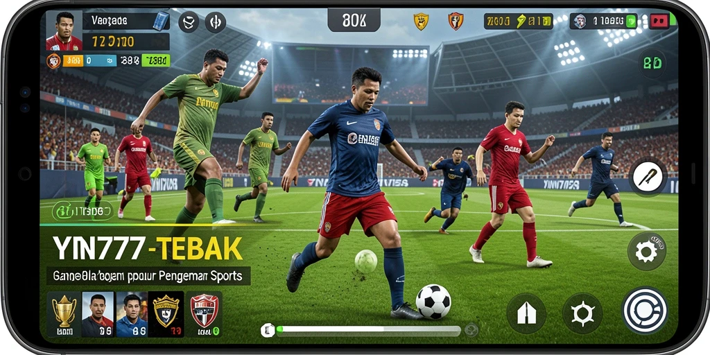 Screenshot menampilkan pemain sedang beraksi dalam pertandingan olahraga.