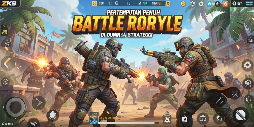 Gameplay ZK9 yang seru dan menegangkan saat bertarung di medan perang.